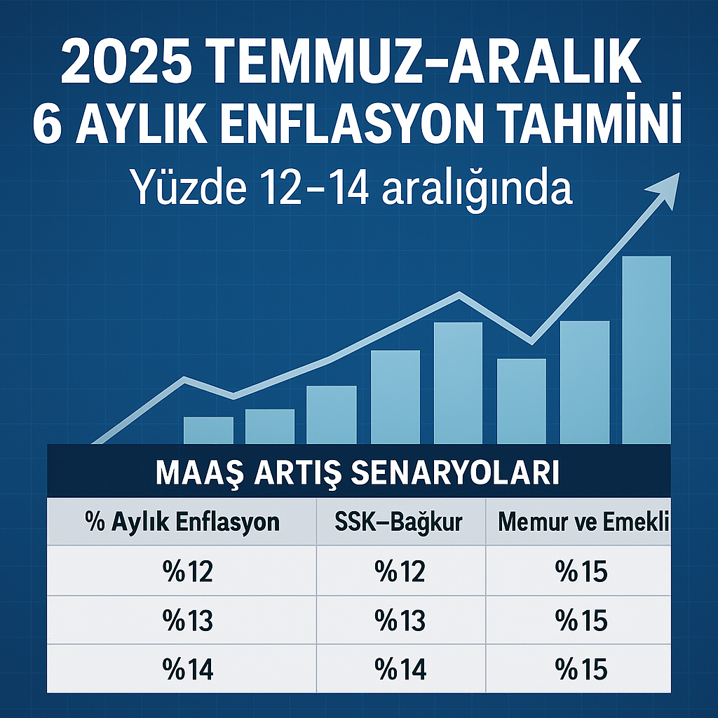 2025 Temmuz–Aralık 6 Aylık Enflasyon Tahmini Açıklandı: Maaş Zamları İçin Kritik Oran Netleşiyor